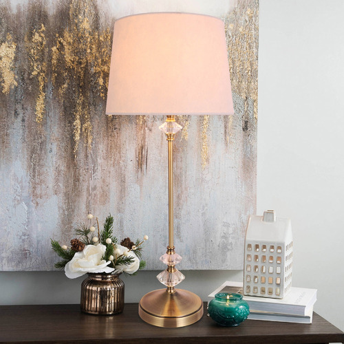 Brass and shop crystal lamp